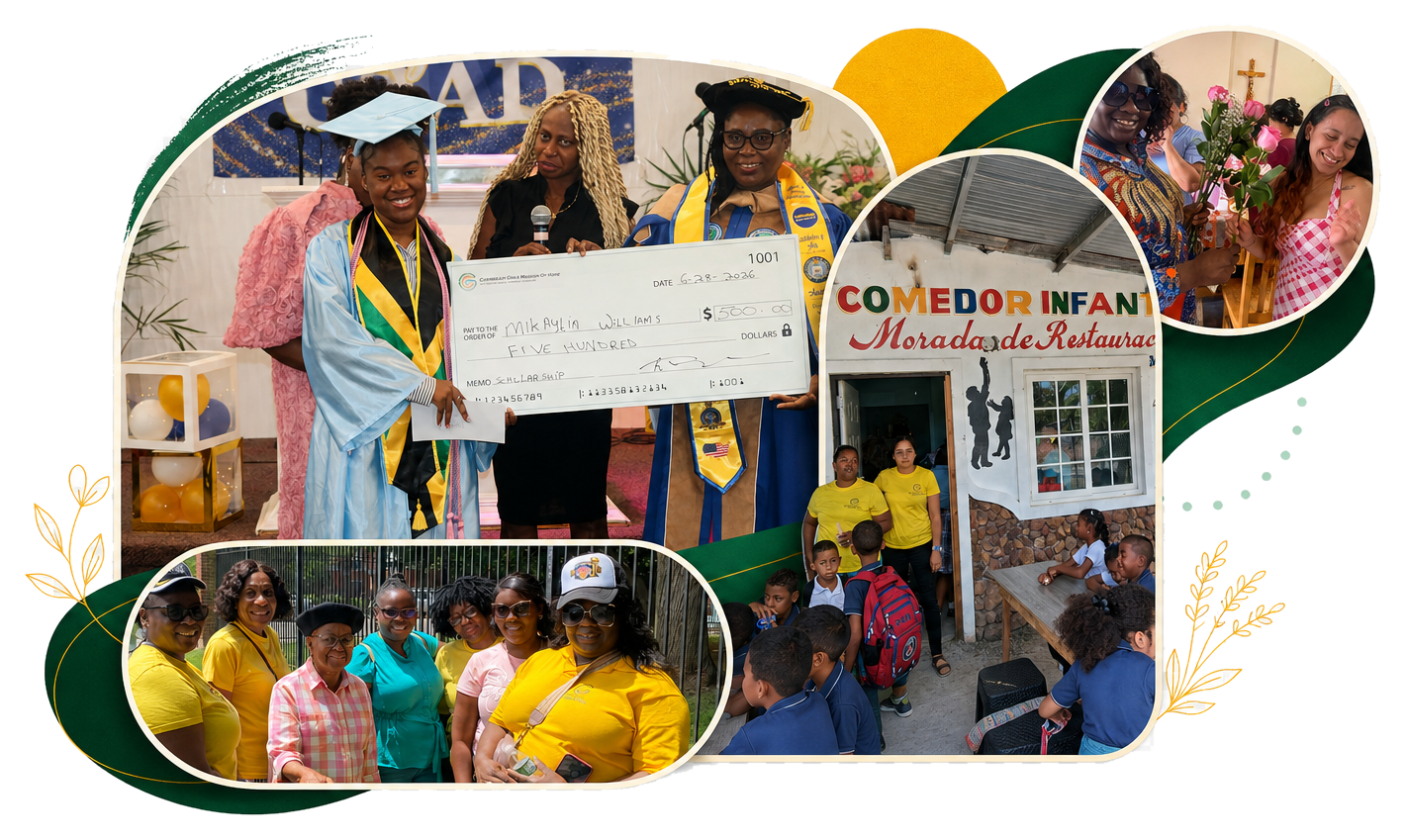 CGMOH scholarship, community meal, outreach, and celebration activities