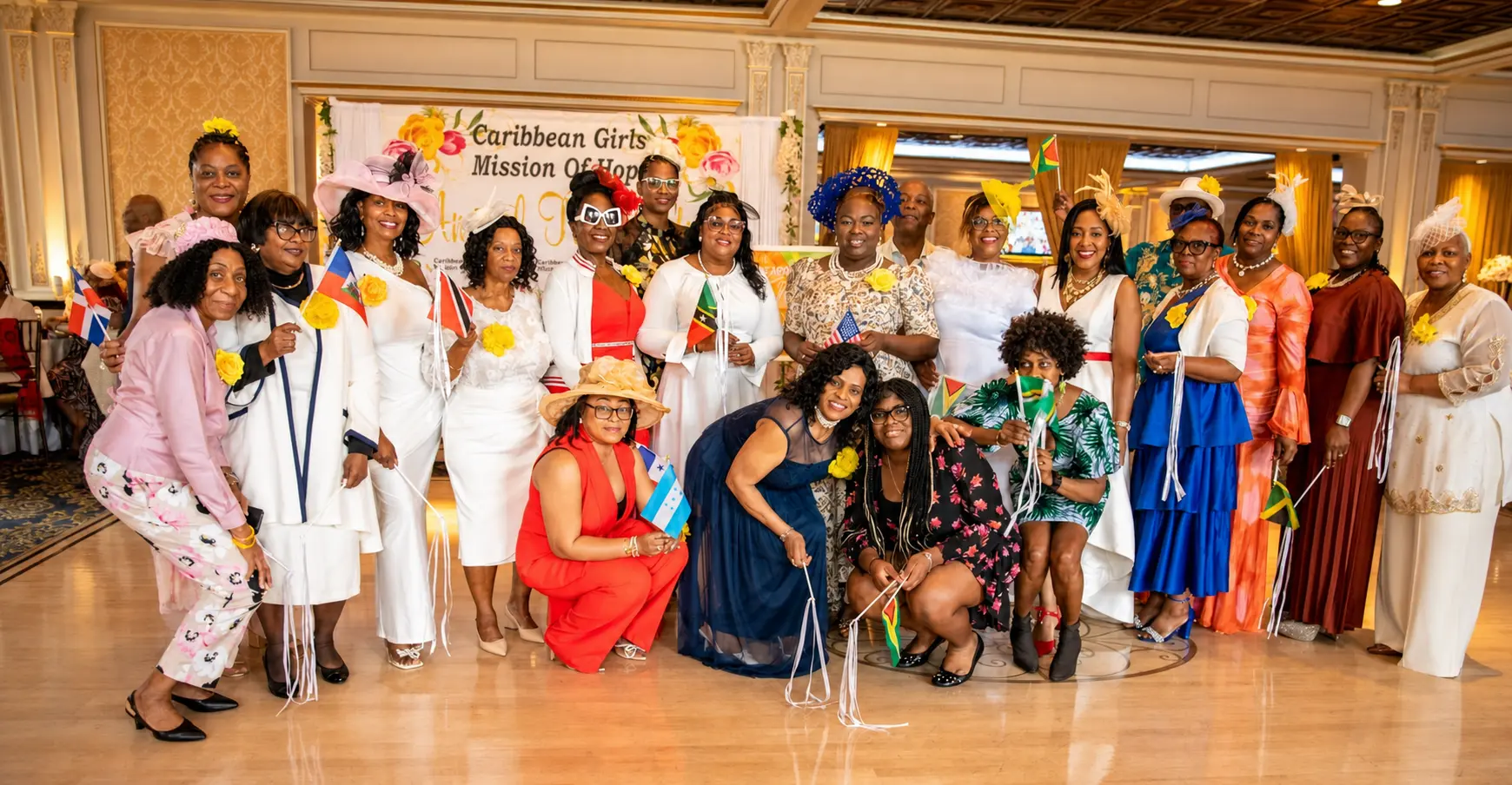 Members of the Caribbean Girls Mission of Hope community together at a celebration